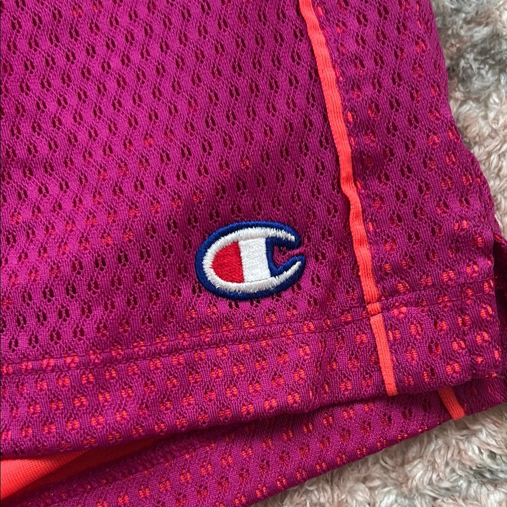 Champion Pink and Orange Athletic Shorts Lightweight Moisture-Wicking - Picture 3 of 4